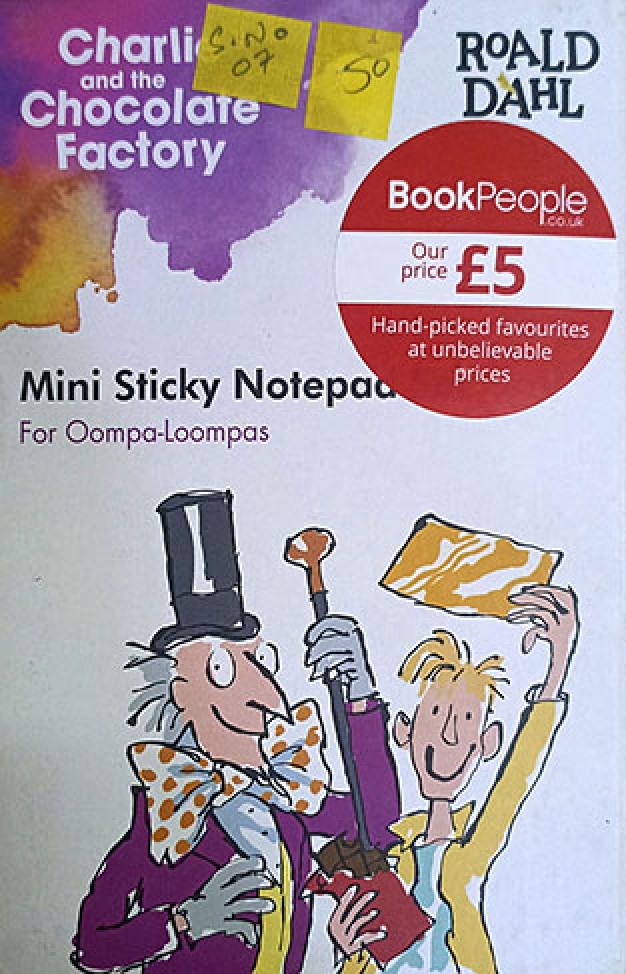 Roald Dahl Charlie and The Chocolate Factory Mini Notepad Set
